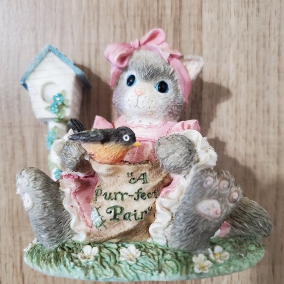 Calico Kittens "You're My Feathered Friend Forever" Figurine Collectible - Picture 8 of 9